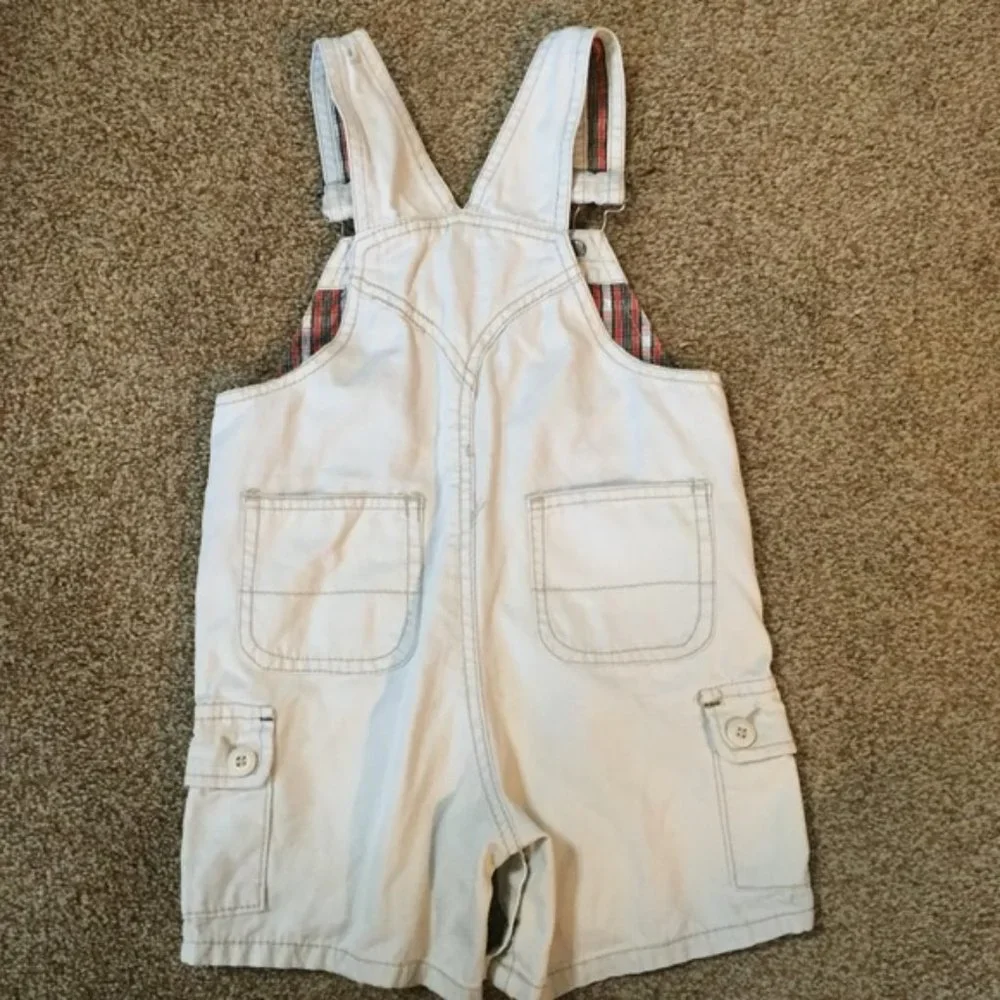 Children's Place beige overalls Tiki Island
